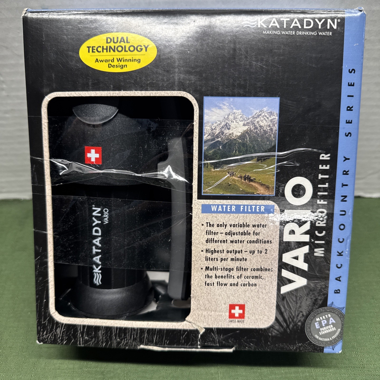 Katadyn Vario Portable Water Filter Backcountry Series - Microfilter NEW IN BOX