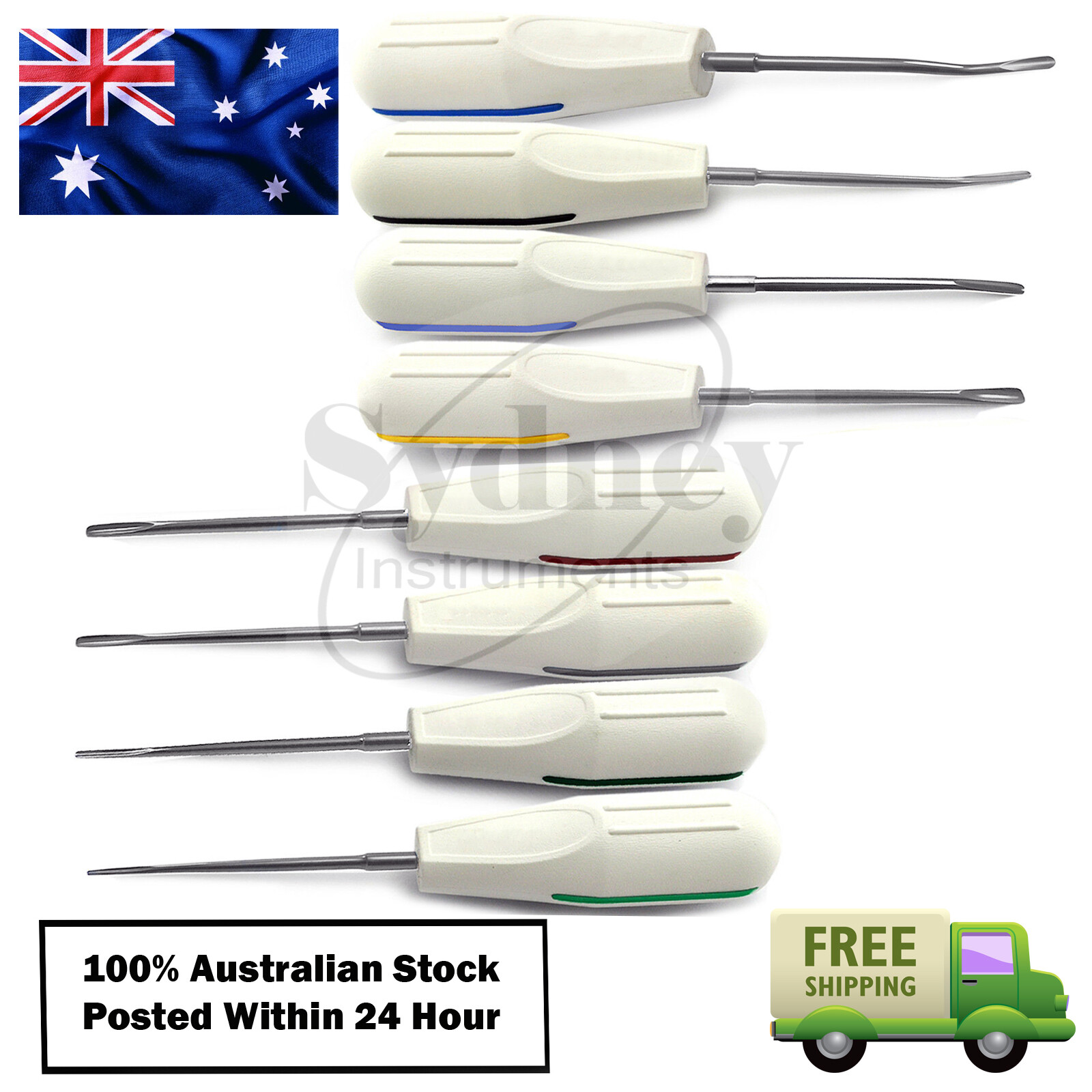 Luxating Dental Root Extraction Elevators Luxation Instruments Lab Set Of 8