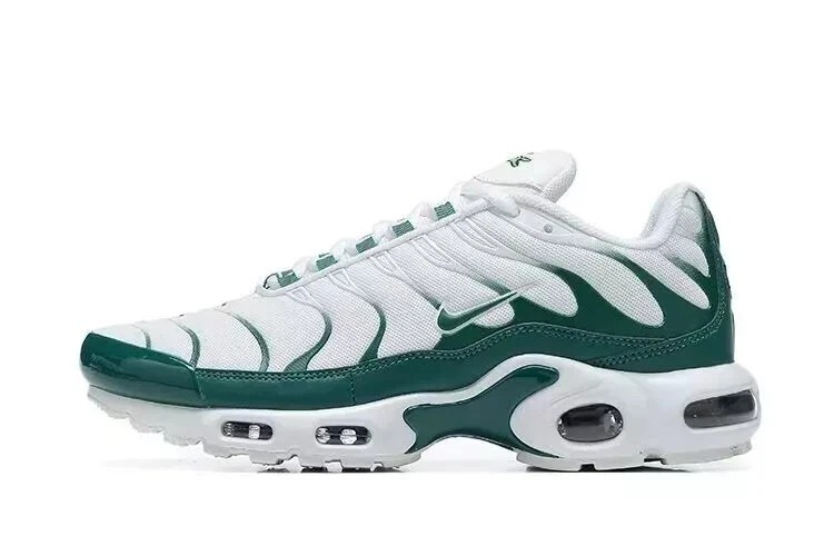 DS Nike Air Max Plus TN White Green Cushioned Sports Men's Shoes Brand New