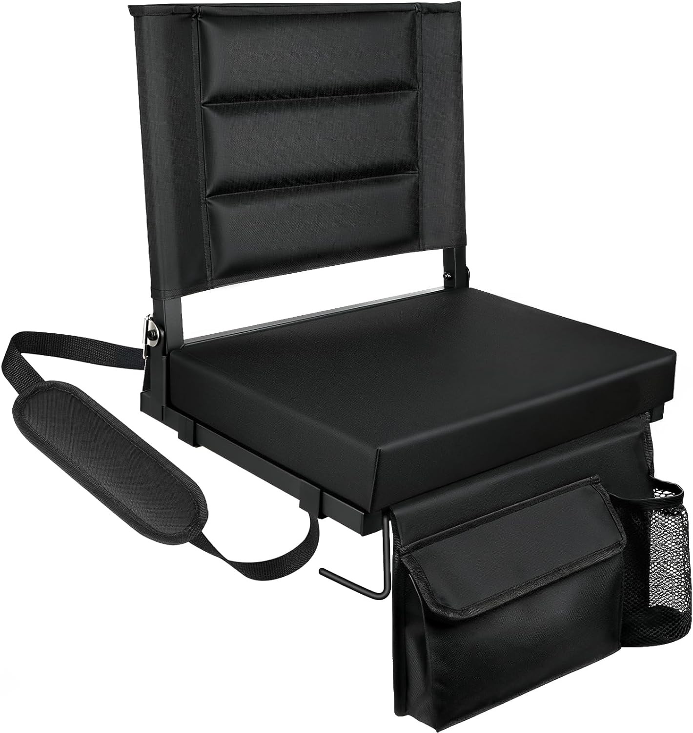 Stadium Seats with Back Support,Bleacher Chairs with Cushion, Portable Folding S