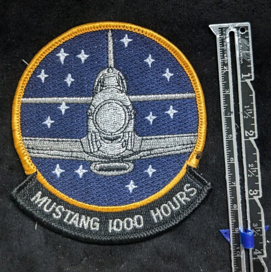 Mustang 1000 Hours Embroidered Patch WWII