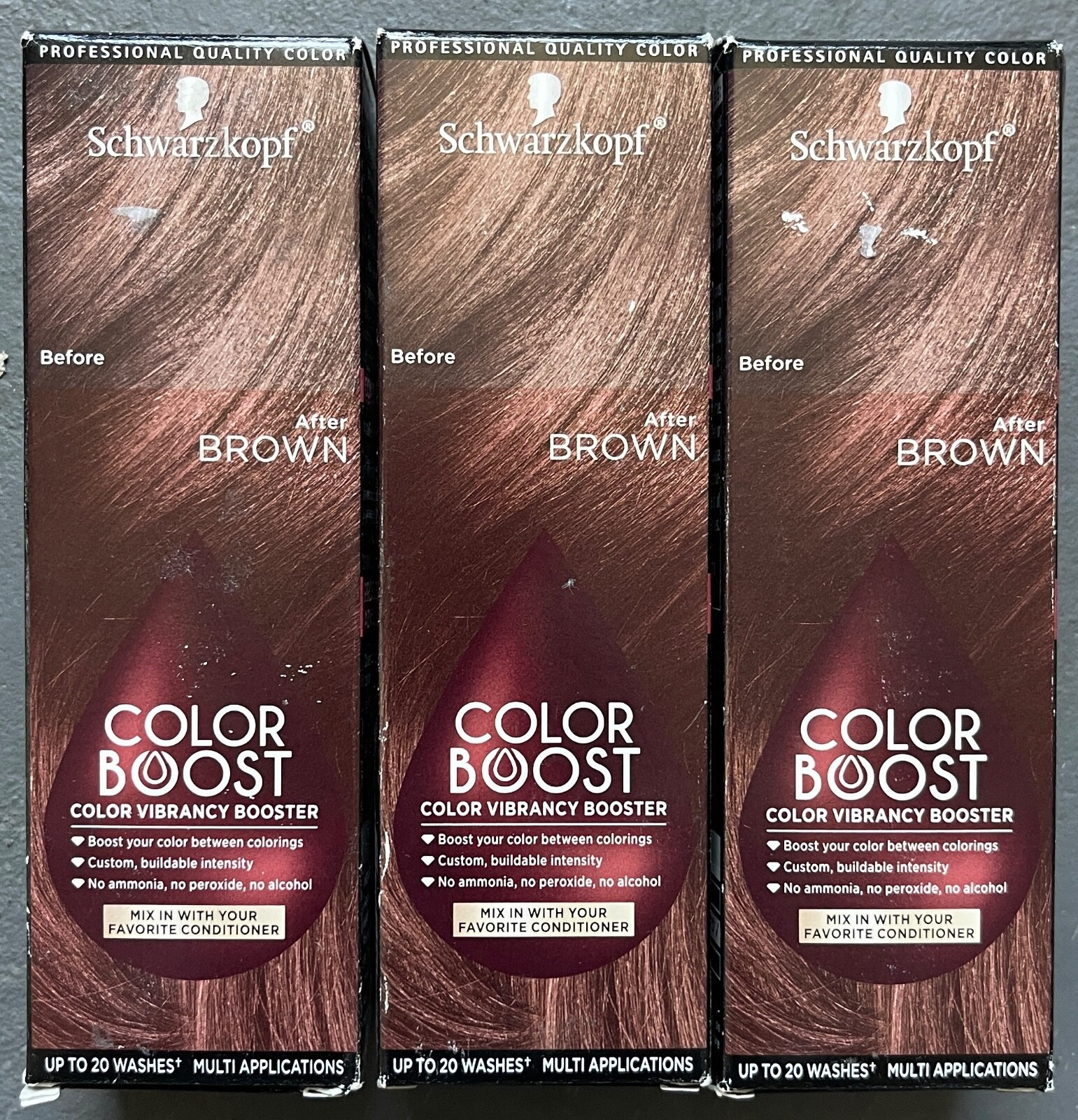 Schwarzkopf Color Boost AFTER BROWN Vibrancy Booster ICY 3PK  Exp 1/27+