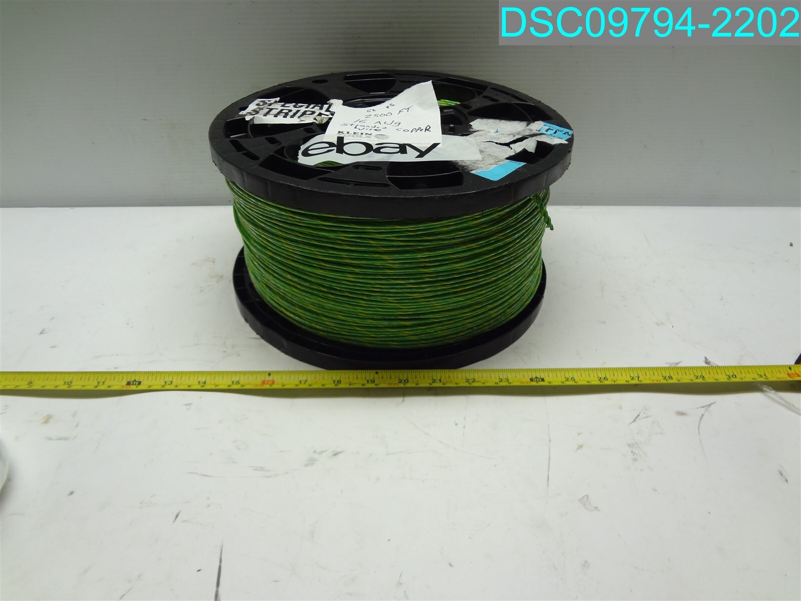 16 GAUGE WIRE GREEN/YELLOW 2500 FT PRIMARY STRANDED PURE COPPER POWER MTW AWG
