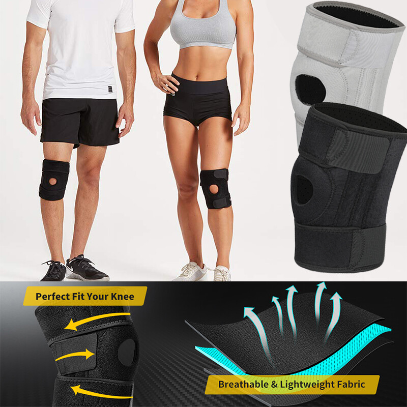 Knee Sleeve Strap Compression Brace Support Sport Joint Pain Arthritis Relief US