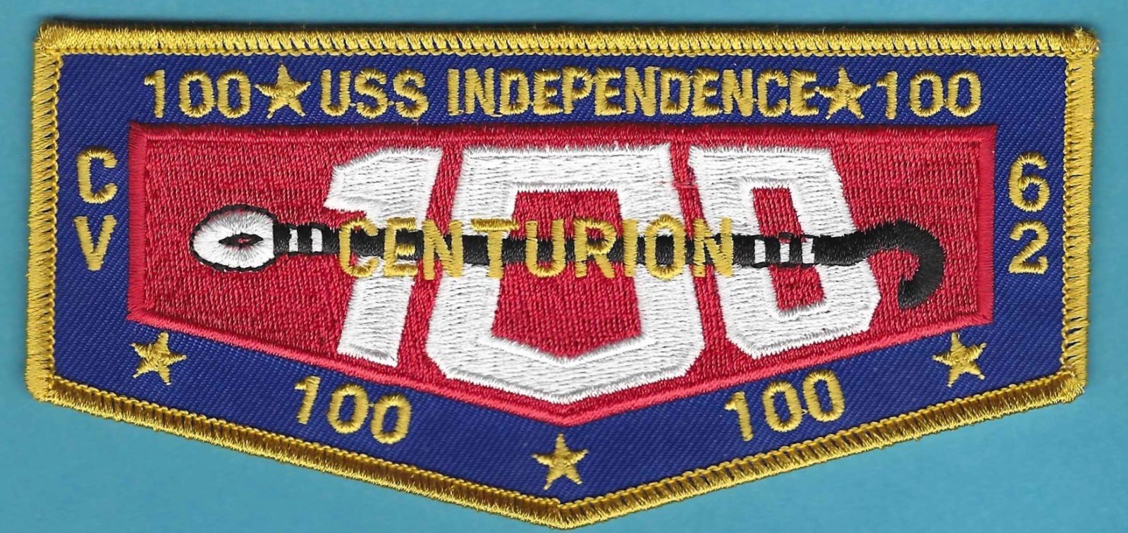 CV-62 USS INDEPENDENCE 100 NIGHT TRAPS CENTURION CRUISE PATCH
