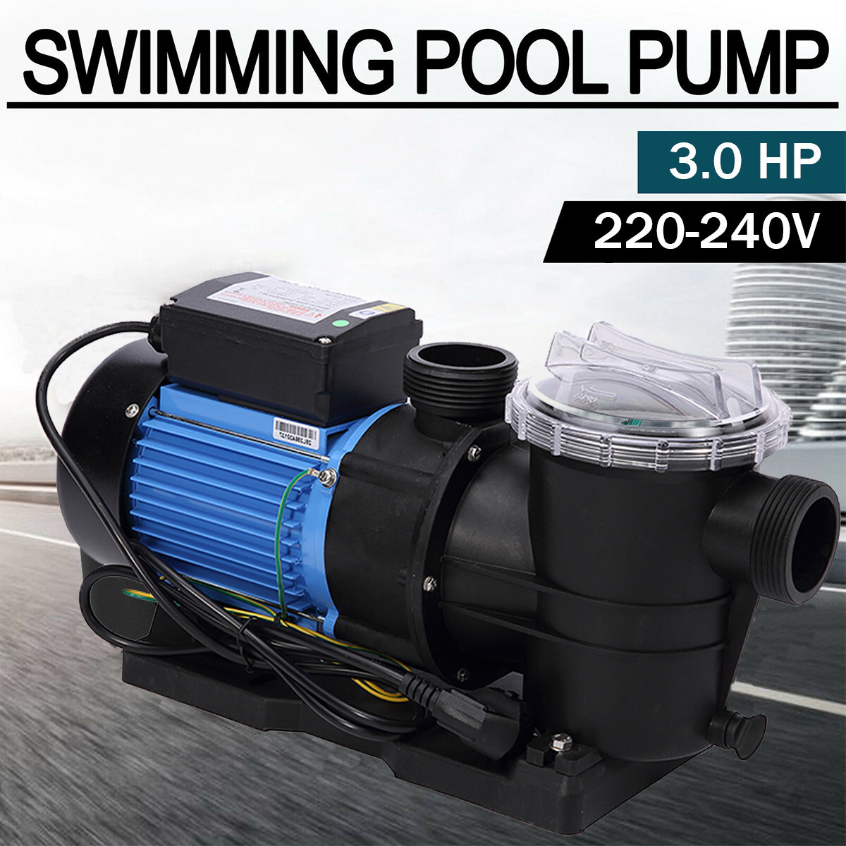 3.0 HP Generic Swimming Pool Pump Motor w/Strainer In/Above Ground For Hayward