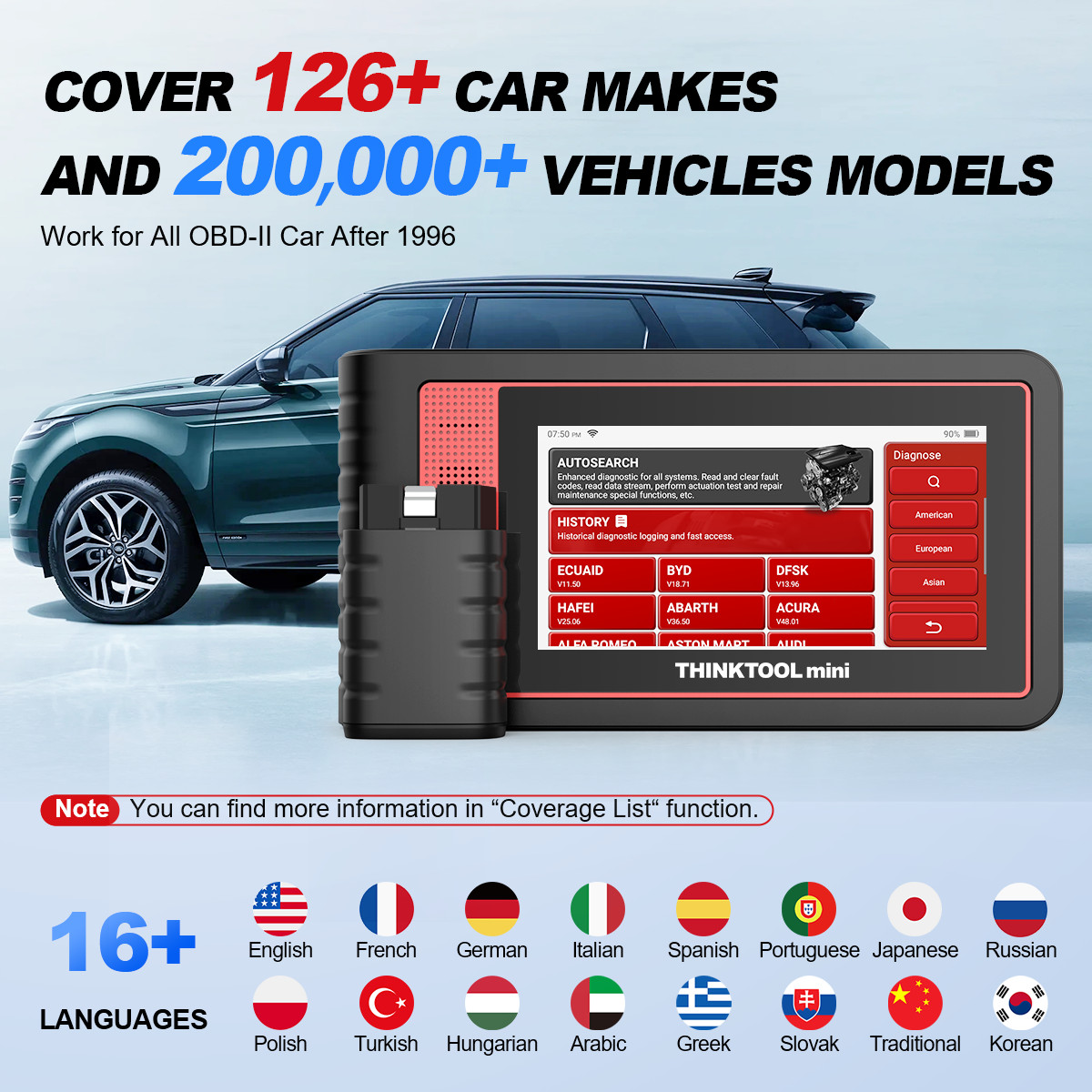 Thinkcar ThinkTool Mini Car Diagnostic Scanner Tool Bluetooth OBD2 Code Reader