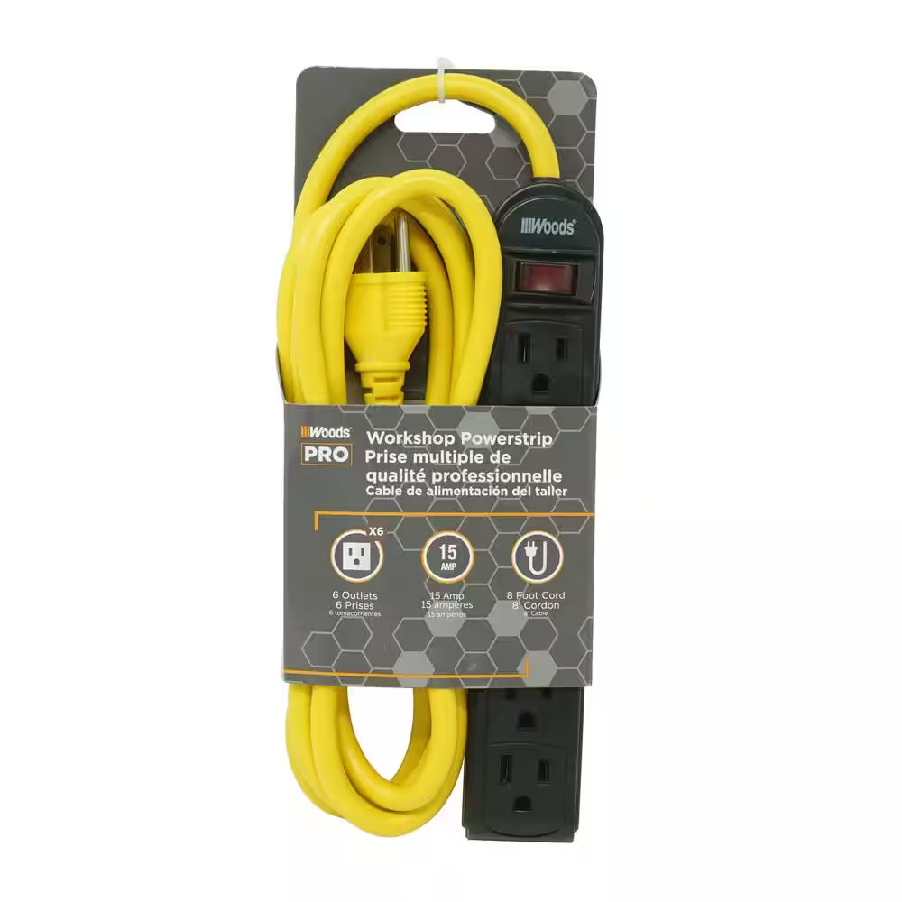 8 Ft. 6-Outlet Workshop Power Strip
