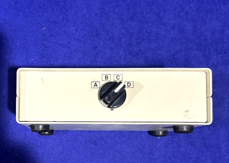 DB25 4-Port Manual Data Switch Box A/B/C/D – 25-Pin Parallel RS232
