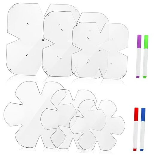6 Pieces Bowl Cozy Template 3 Sizes, 8/10/12 Inch Clear Acrylic Bowl Wrap