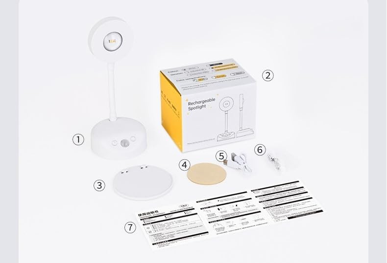 Vortex L2201 Motion Sensor Remote 3 Color Temp Rechargeable Dimmable Wall Light*