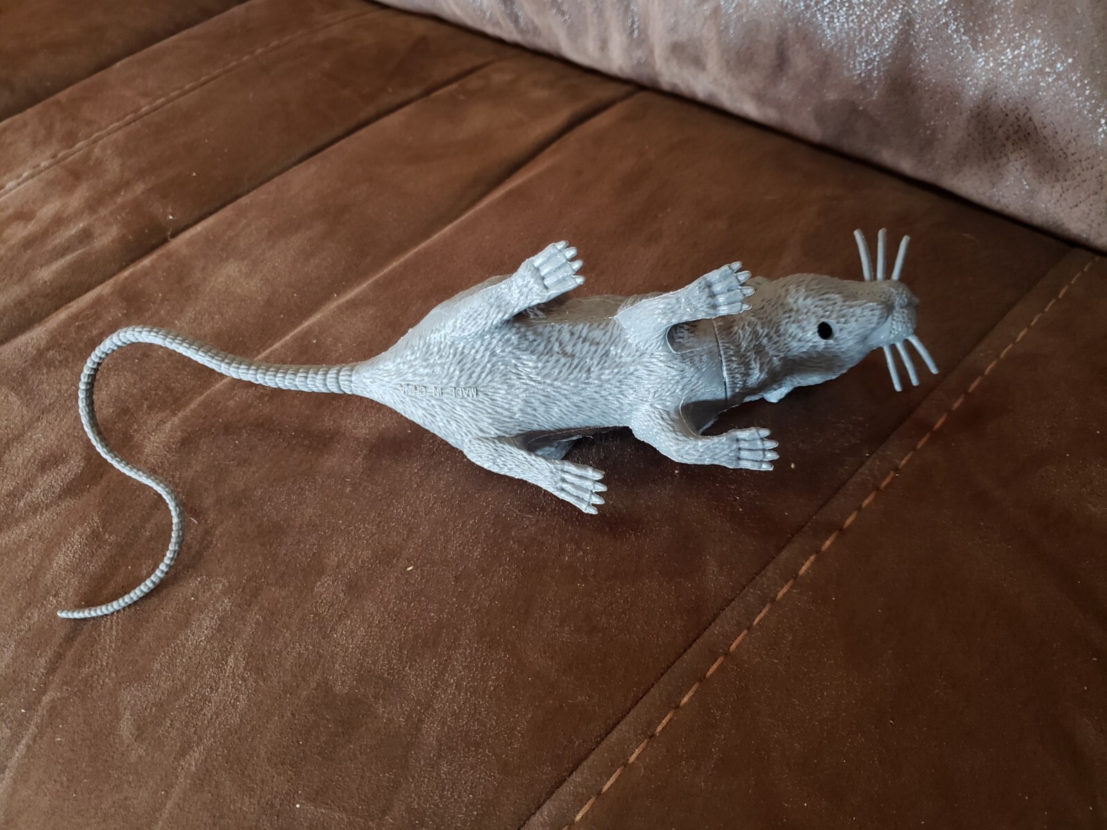12 Inch Plastic Rat Grey Halloween Decoration