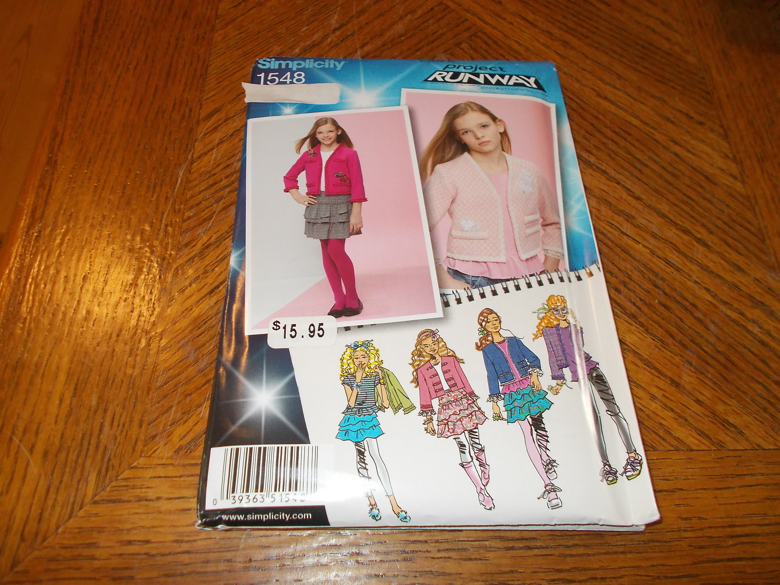 Simplicity Pattern 1548 Girls/Girls Plus Jacket w/Trim Opts~Knit Top~Mini Skirt