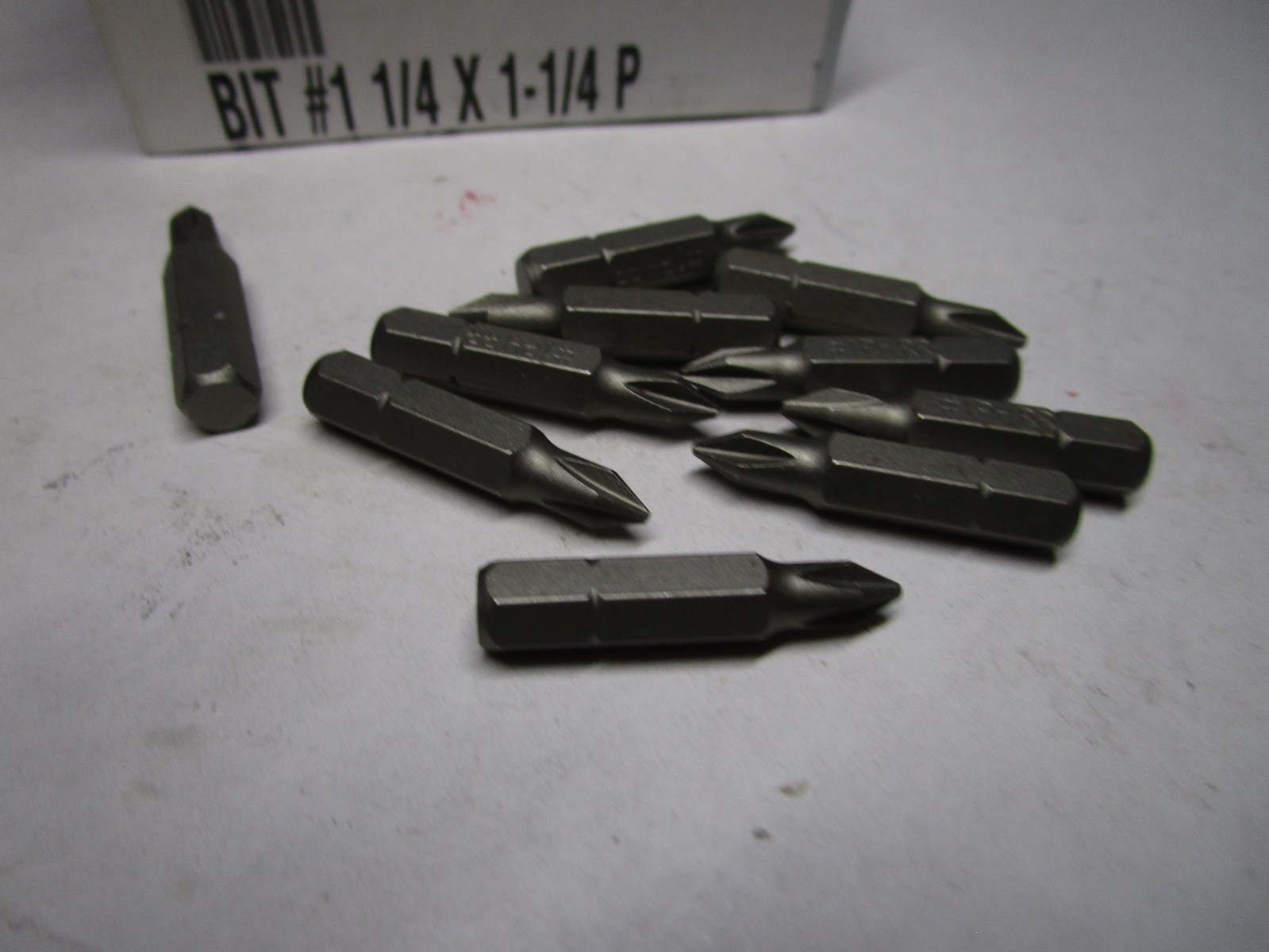 #1 Phillips 1/4" Hex 1-1/4"OAL Extra Hard Insert Bit QTY 10