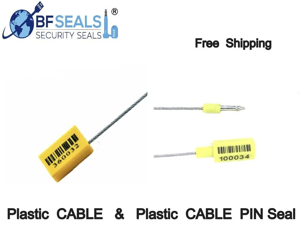 High Security BOLT Seal for Cargo Containers, 10 pcs .White Color, Numbered,