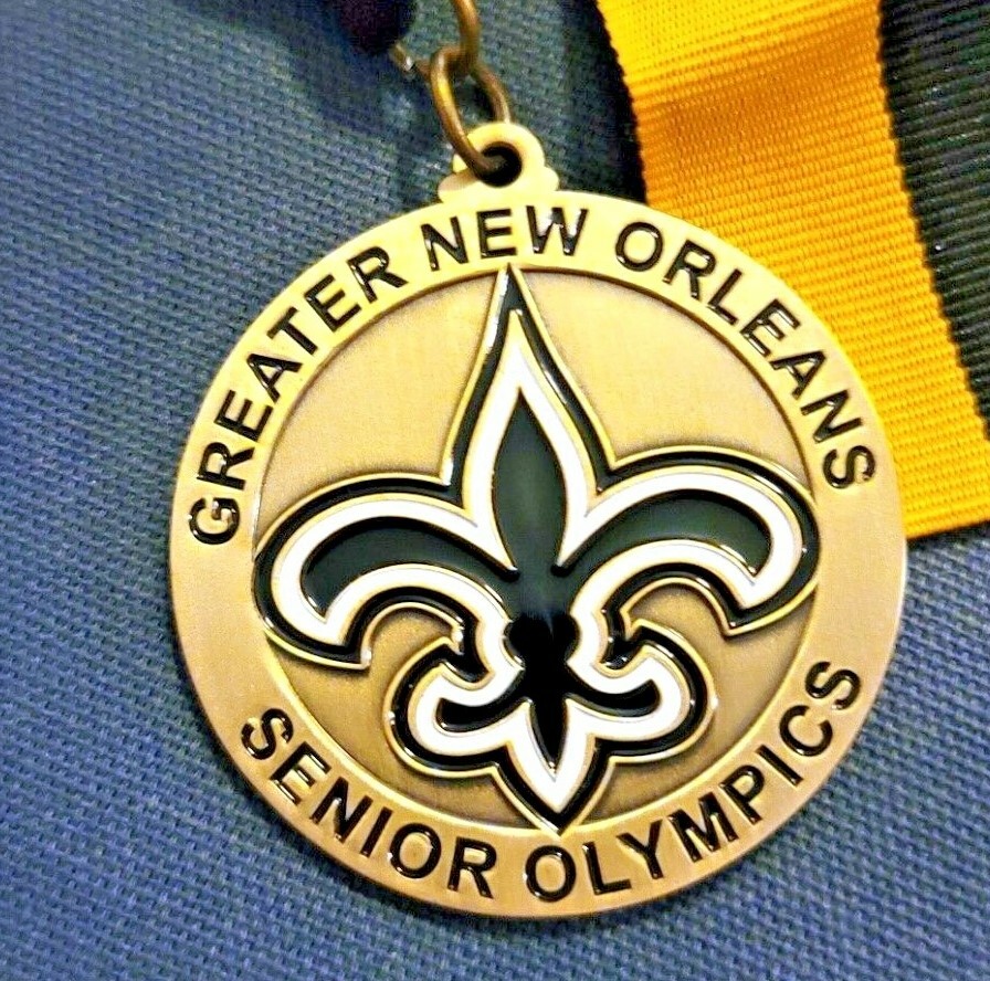 Awesome Senior Olympics Louisina New Orleans Fleur Medal Sports Events