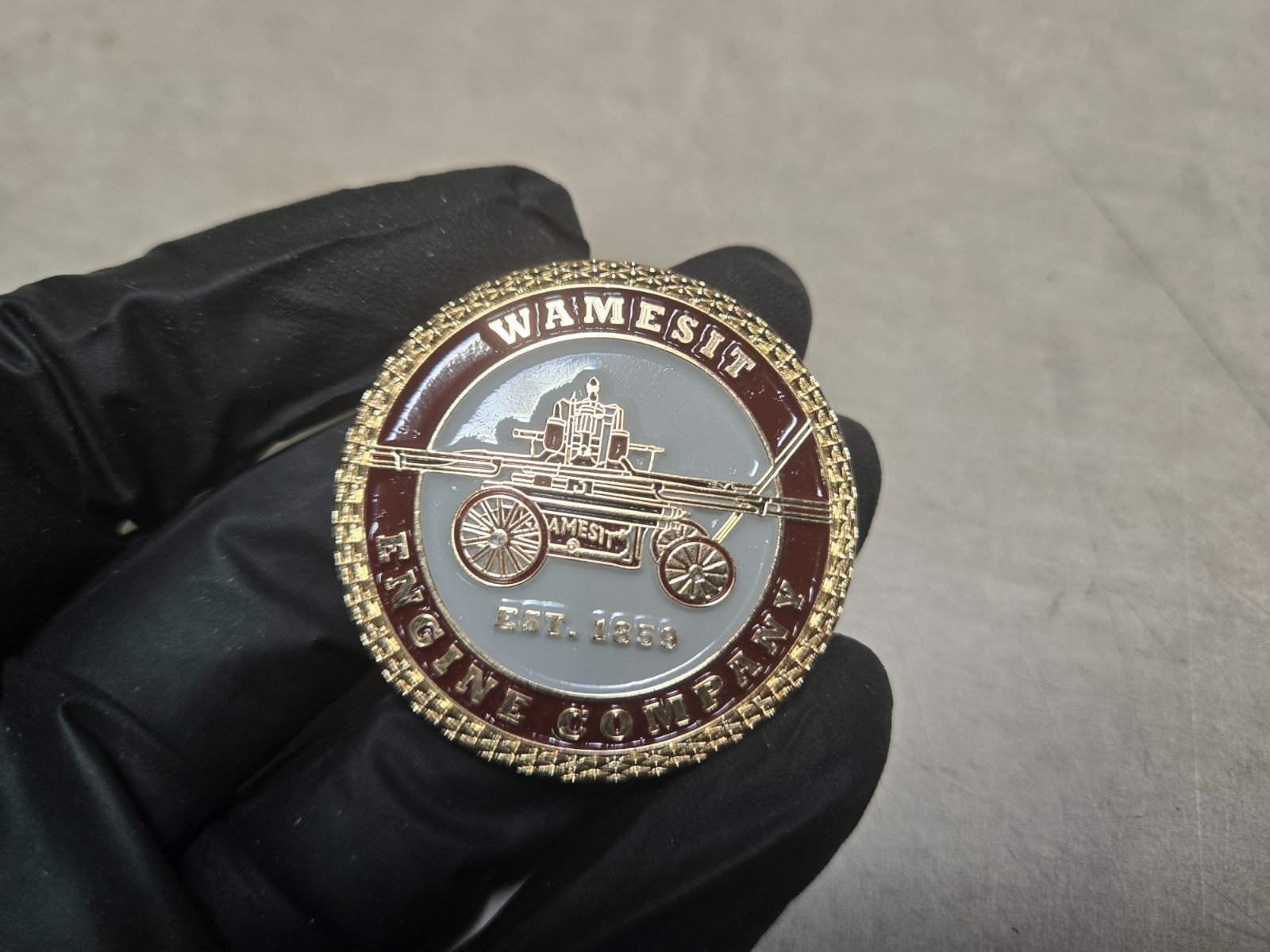 Wamesit Engine Company Meredith Challenge Coin Always ready