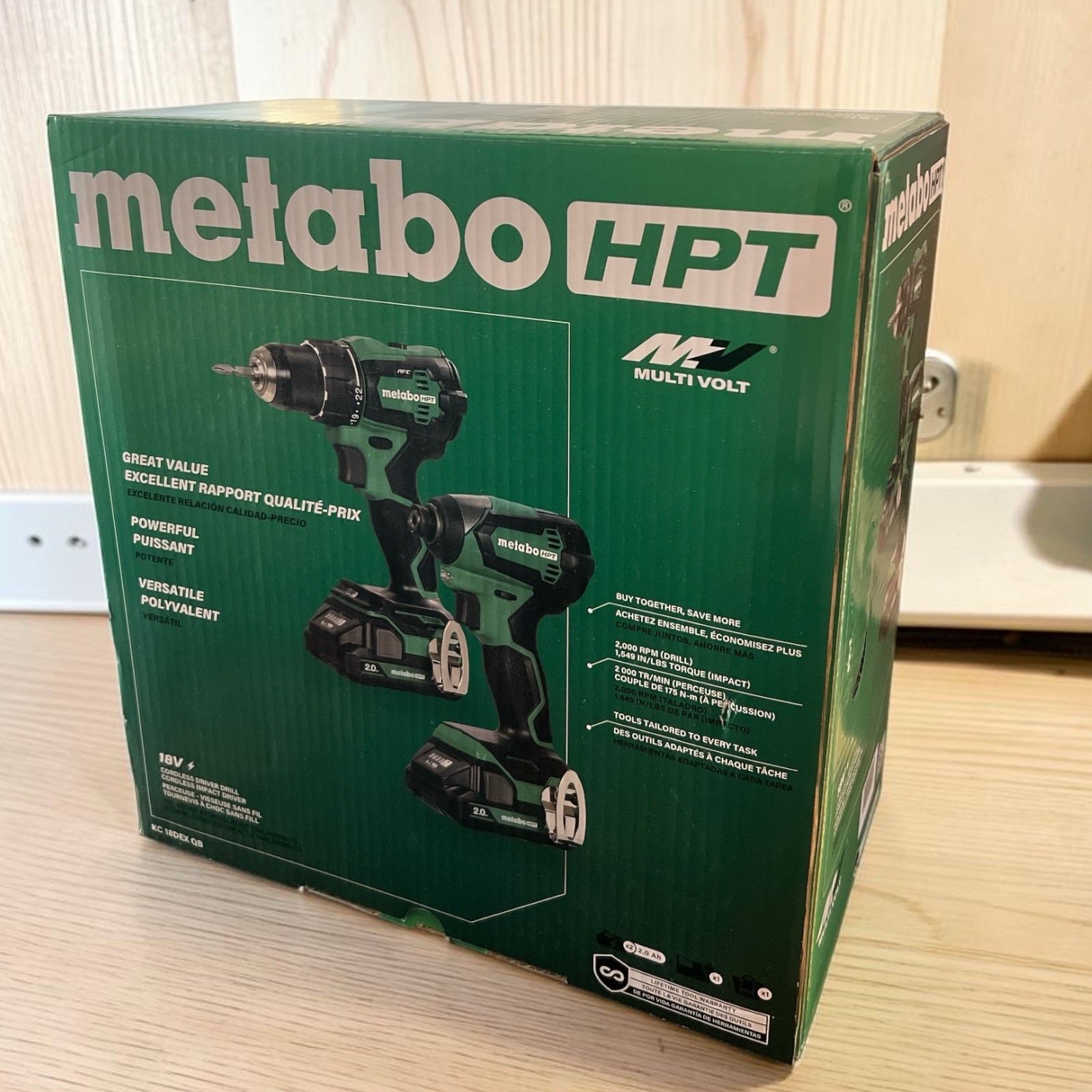 Metabo HPT 18V Brushless Drill & Impact Driver Combo Kit w/ 2 Batteries