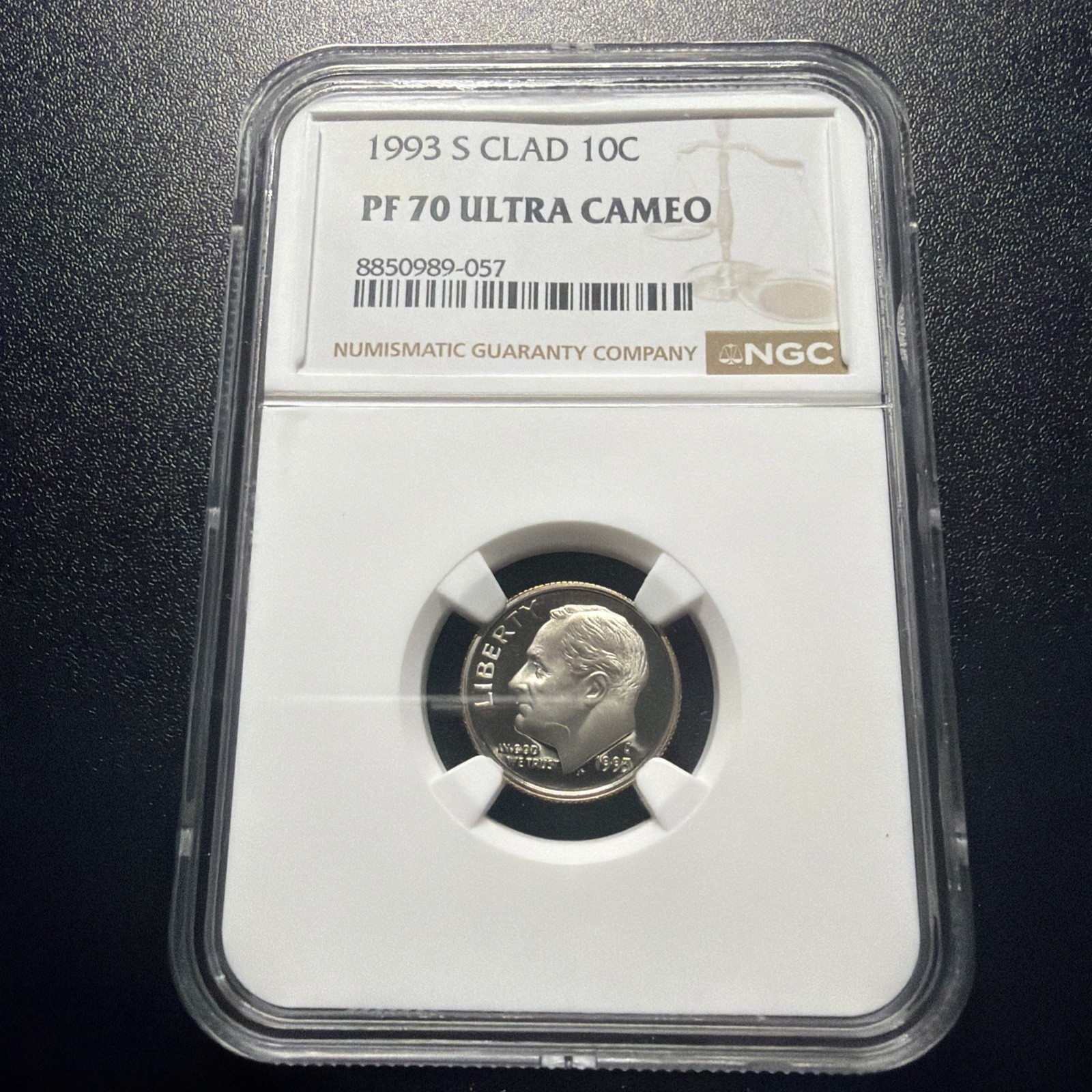 1993-S Proof Roosevelt Dime Coin 10 Cents NGC PF70 Ultra Cameo
