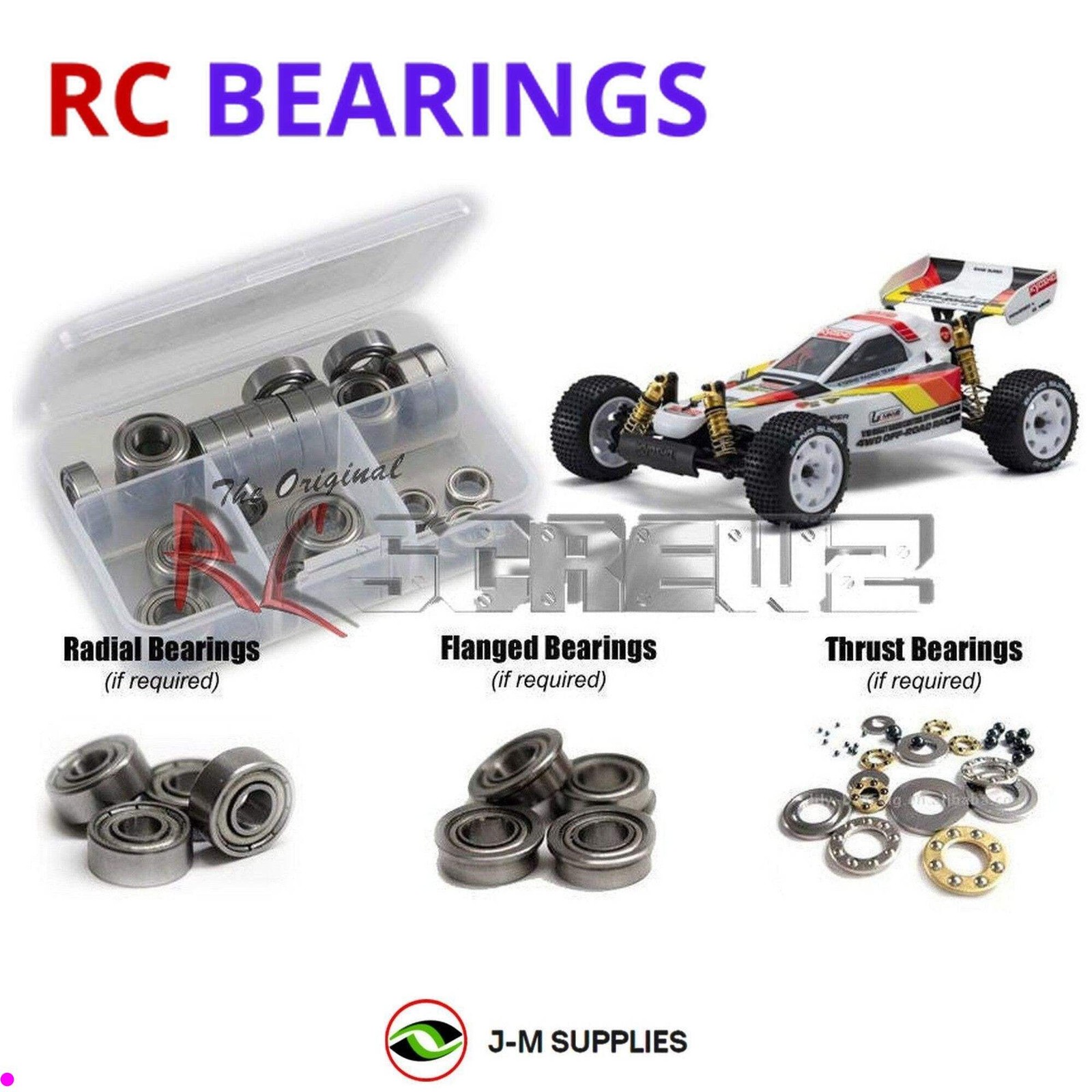 RCScrewZ Metal Shielded Bearings kyo201b for Kyosho Optima Mid 1/10 30622 | SET