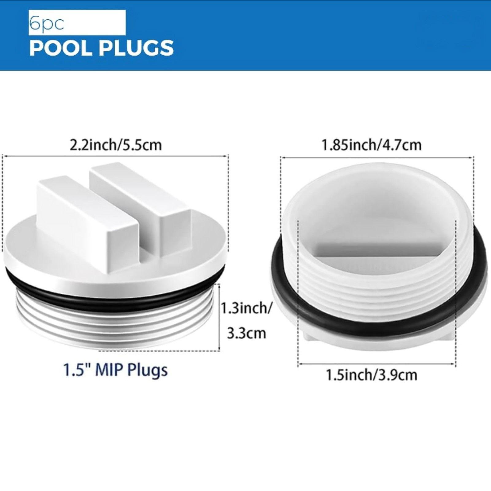 6* Pool Threaded Plugs Spa Return Line Winterizing Plug For Hayward SP1022C