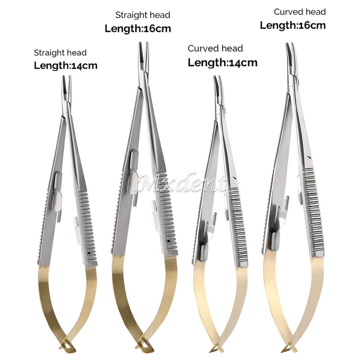 Dental Pinzas portaagujas quirúrgicas dentales Castroviejo rectas y curvas