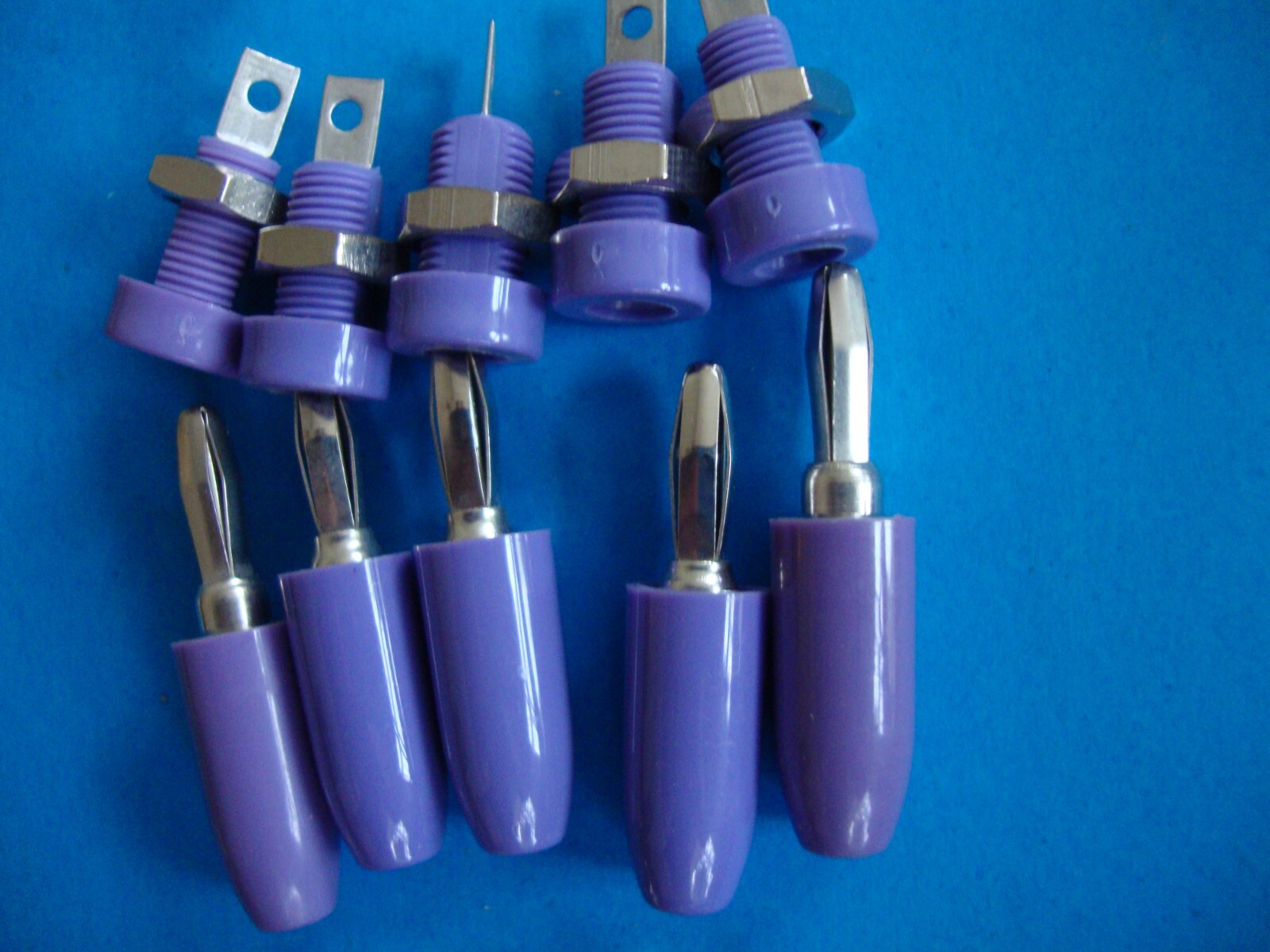 Johnson Cinch -5 violet Banana Plugs and jacks 108-0912-001, 108-0312-001