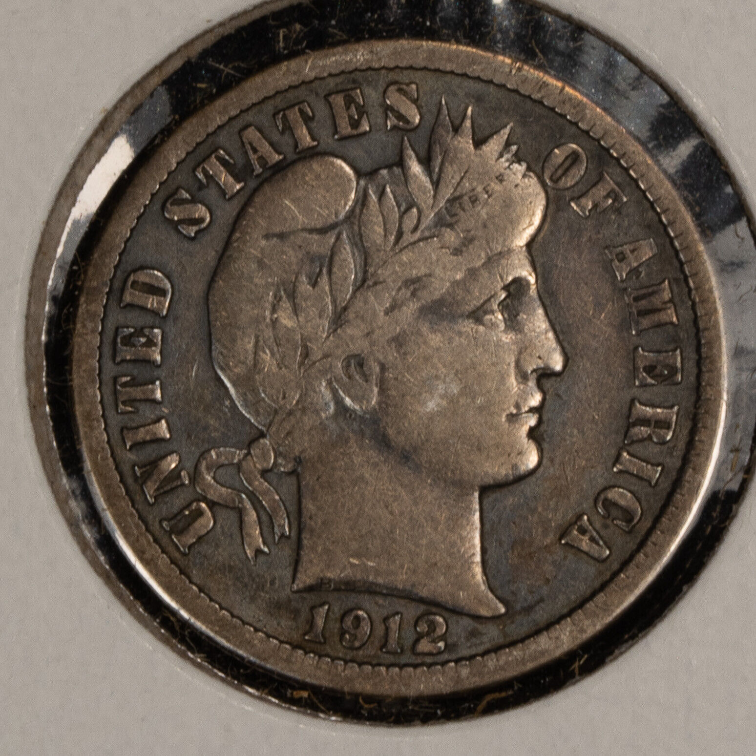 1912 10c Barber Silver Dime - VF - Value Coin - SKU-T3866