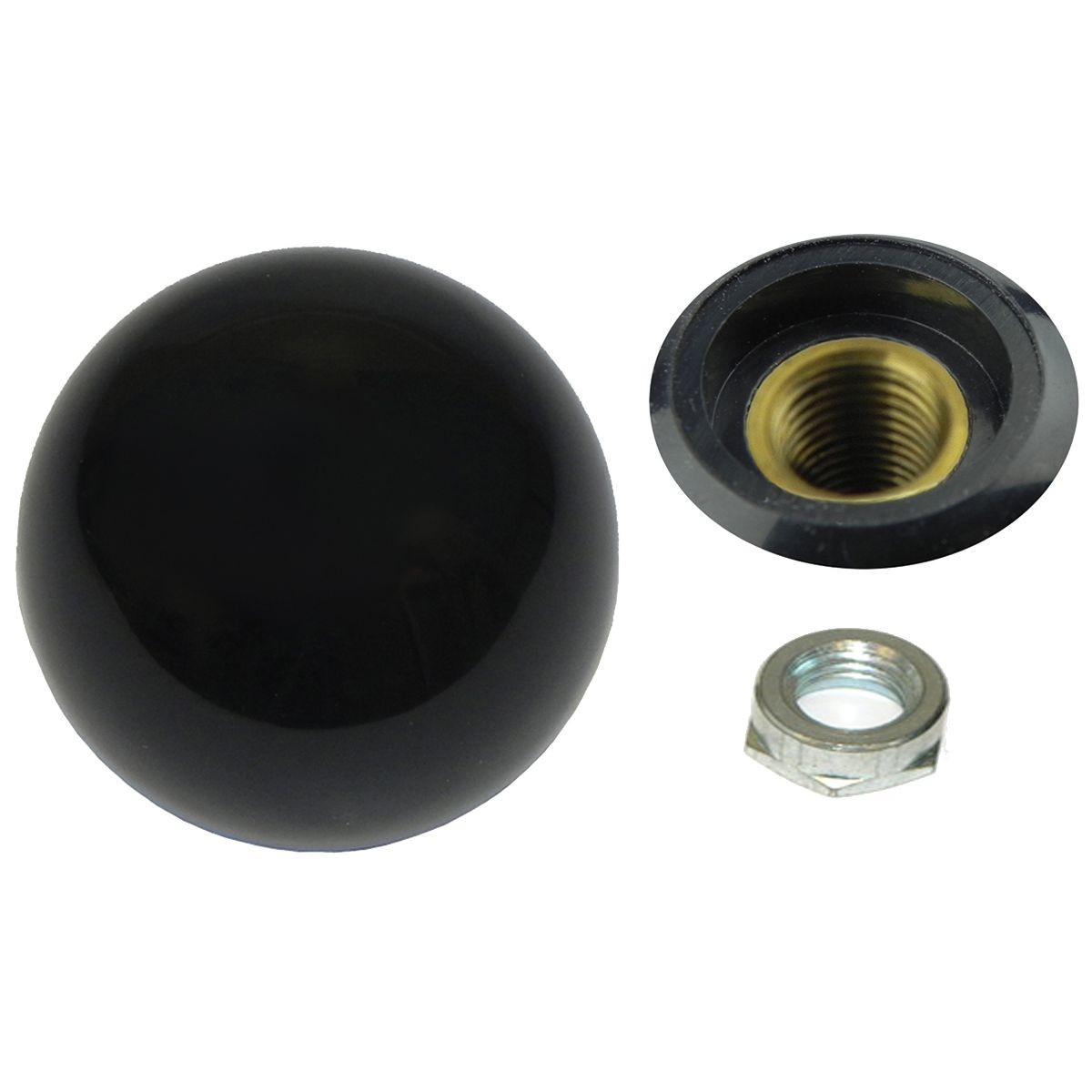 Shift Knob Manual Transmission Black Without Numbers Includes Lock Nut Hurst 2pc