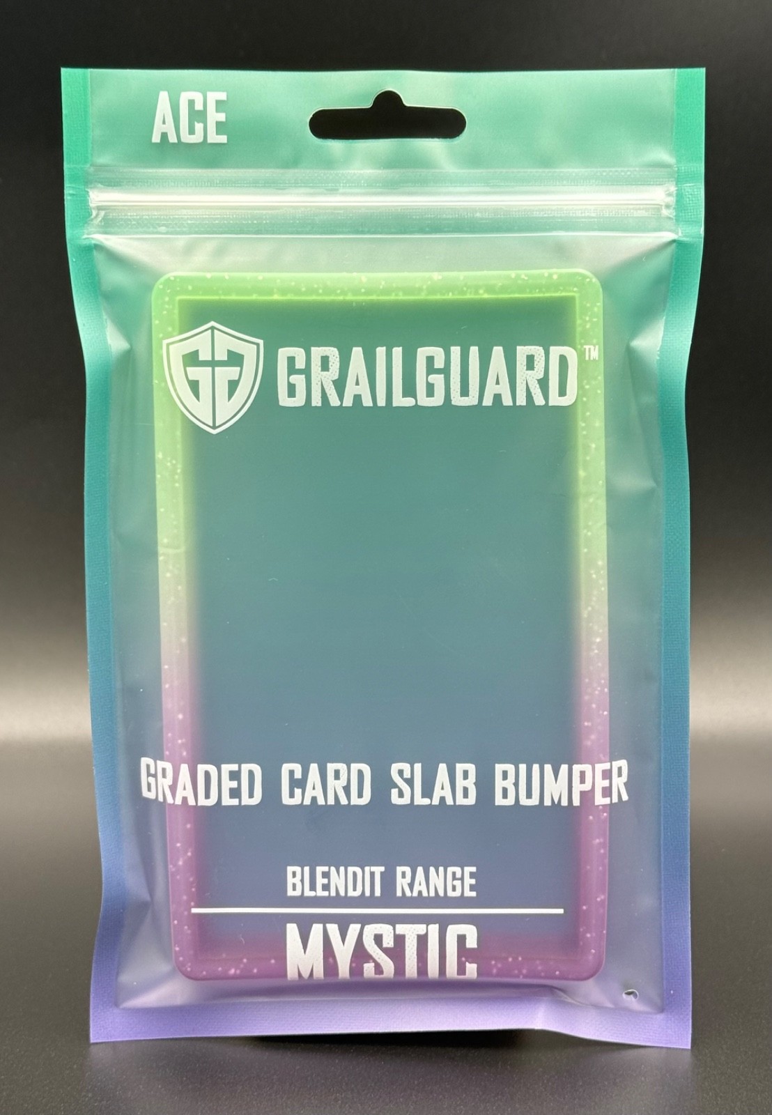 MYSTIC Grail Guard GREEN & PURPLE Graded Card Slab Bumper Protector Case for ACE