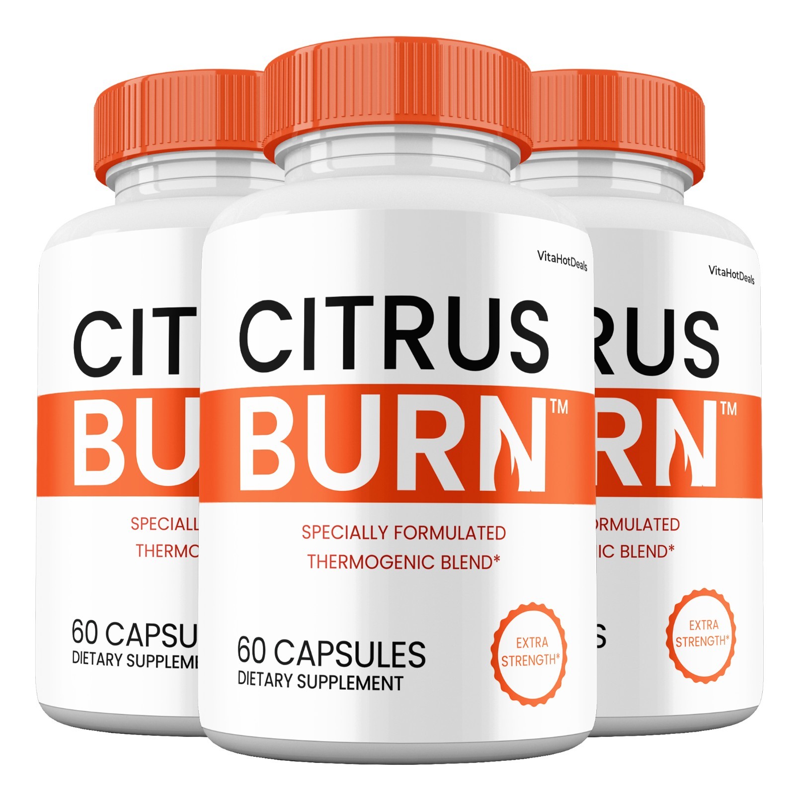 Citrus Burn Capsules, Max Strength Natural Supplement, CitrusBurn Pills (3 Pack)