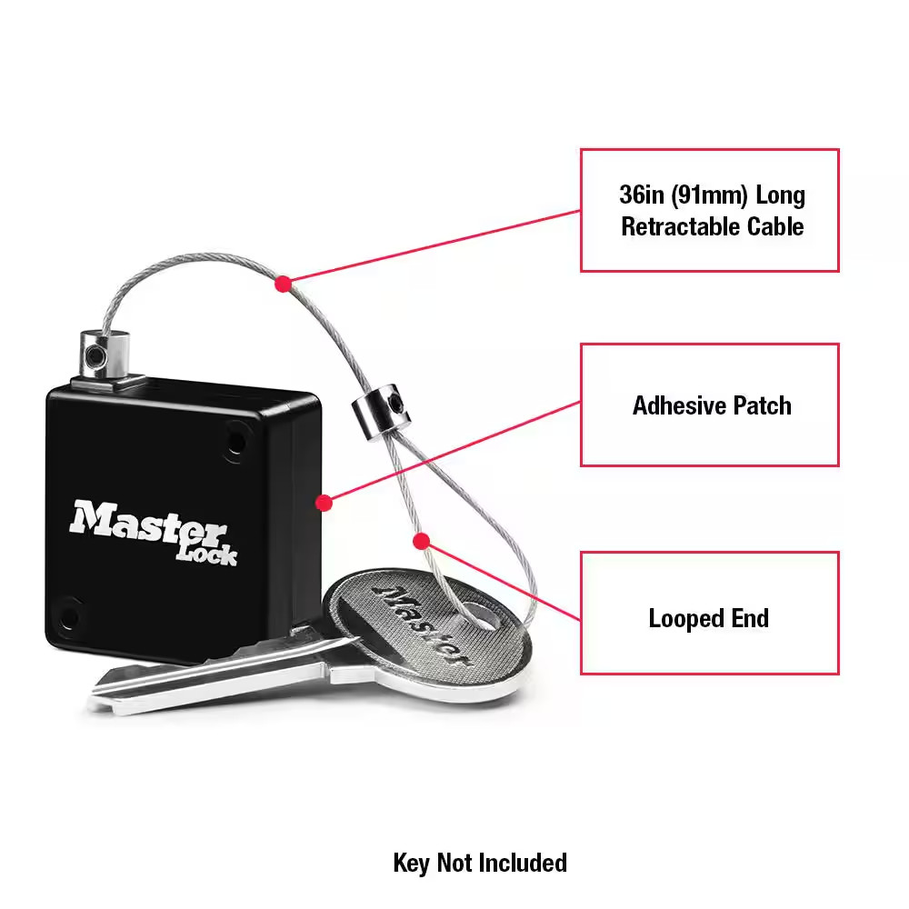 Retractable Lock Box Key Tether