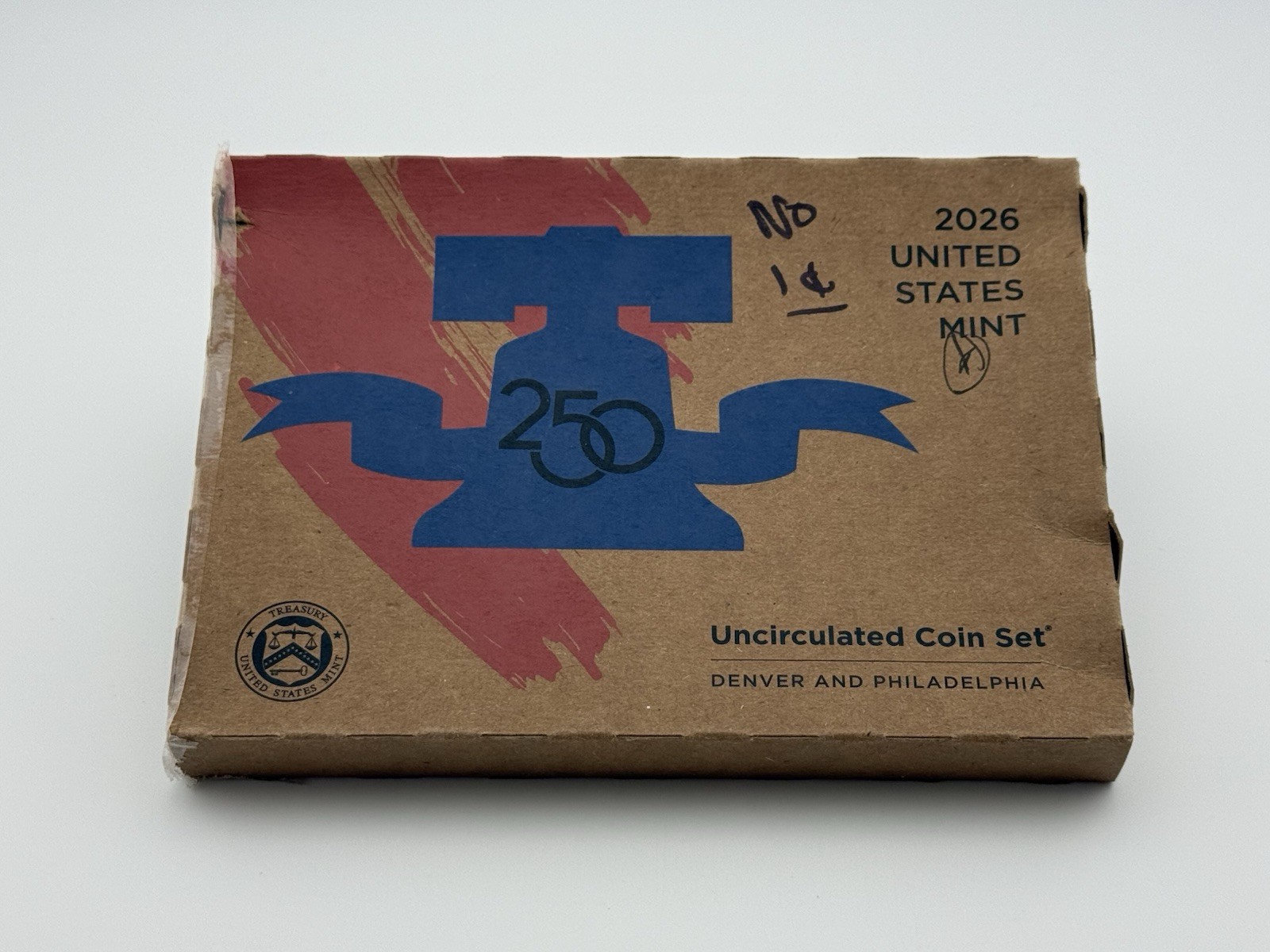 2026-P & D U.S. Mint Uncirculated Coin Set (NO PENNY) In OGP Item #443