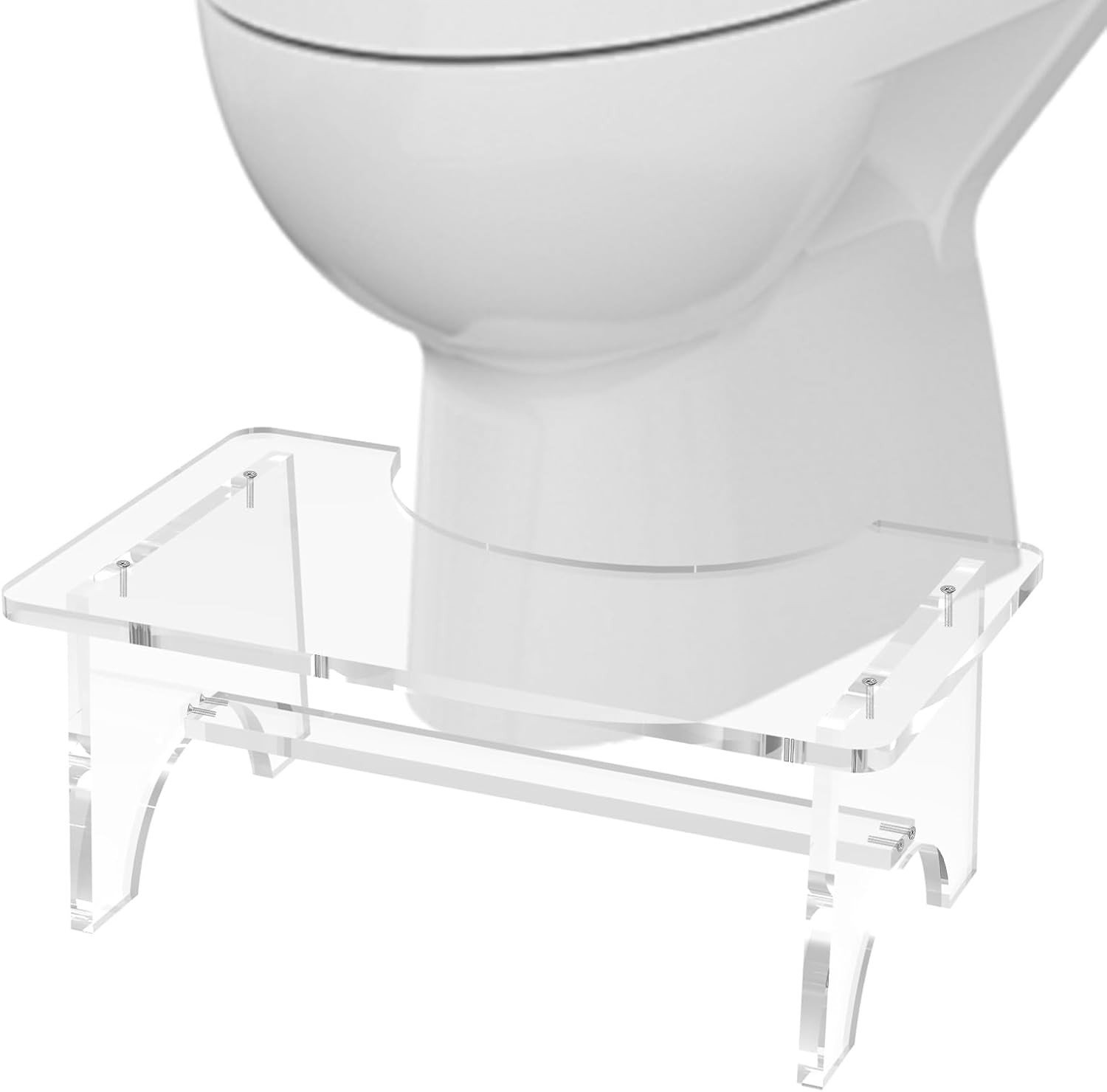 Acrylic Toilet Stool Adults,7 Inch Acrylic Squatting Potty Stool Poop Clear