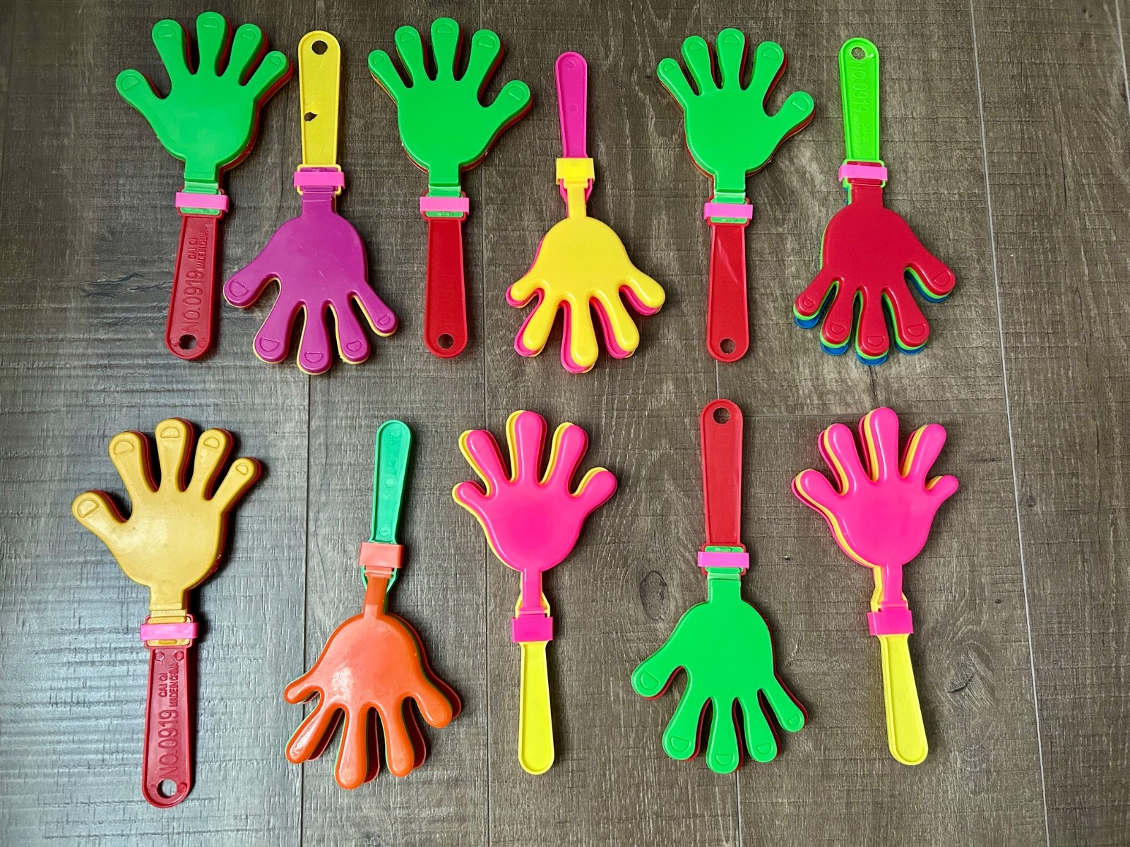 Lot of 11 Handclappers Multicolored Plastic Music Education Therapy Instruments
