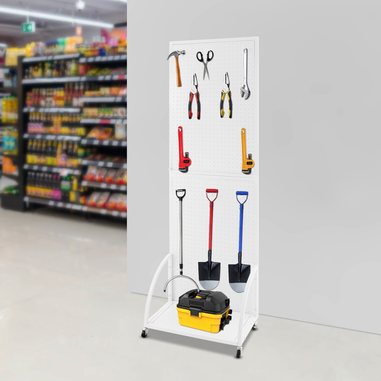 Pegboard Display Stand Retail Display Stand w/ Hooks Craft Fair Display Rack NEW