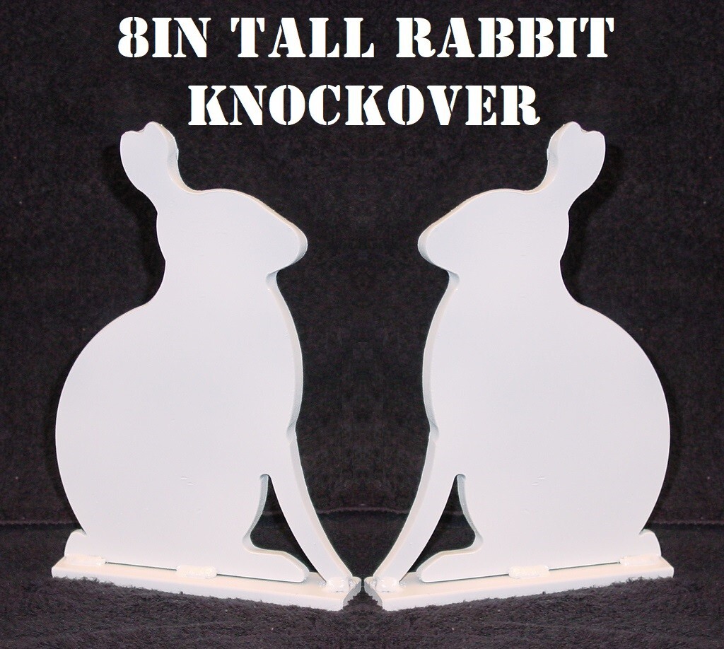 Steel Shooting Targets Rabbit Silhouette Knockovers .22LR Pistol/Rifle Plates