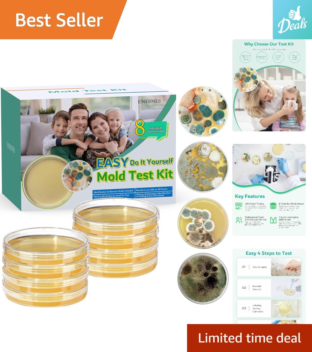 8  Mold Kit for DIY Home Detection - Air Quality & Surface Testing Made Easy