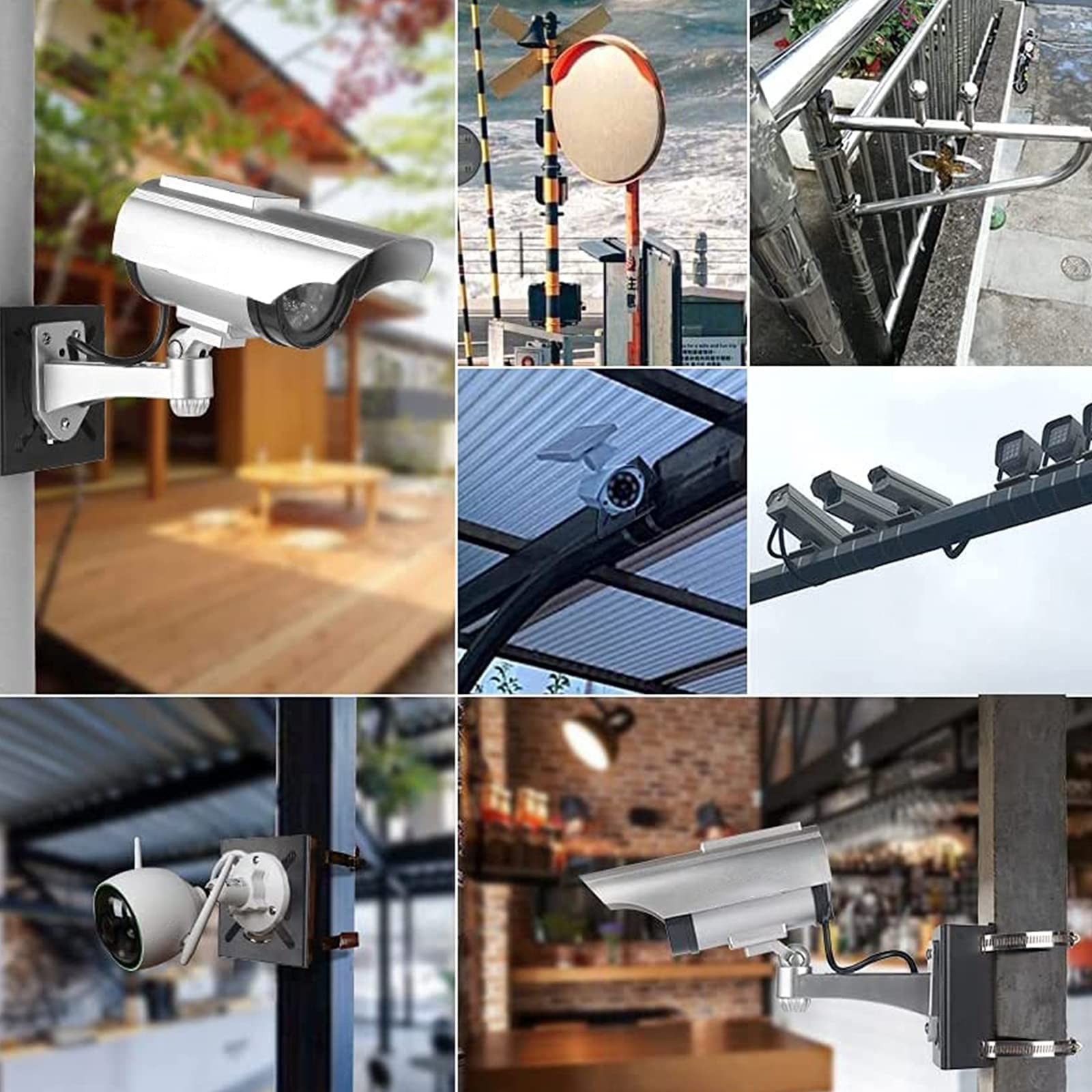 Universal Vertical Pole Mount Adapter Bracket for CCTV Security Camera 1 PACK