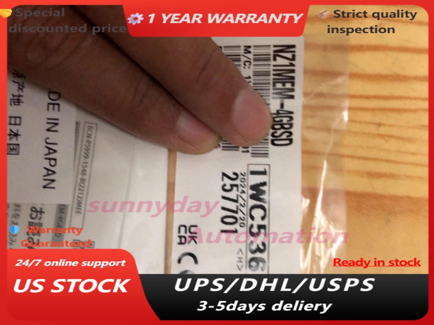 1PC New Mitsubishi NZ1MEM-4GBSD NZ1MEM4GBSD 4GB Memory Card Free Ship #TT