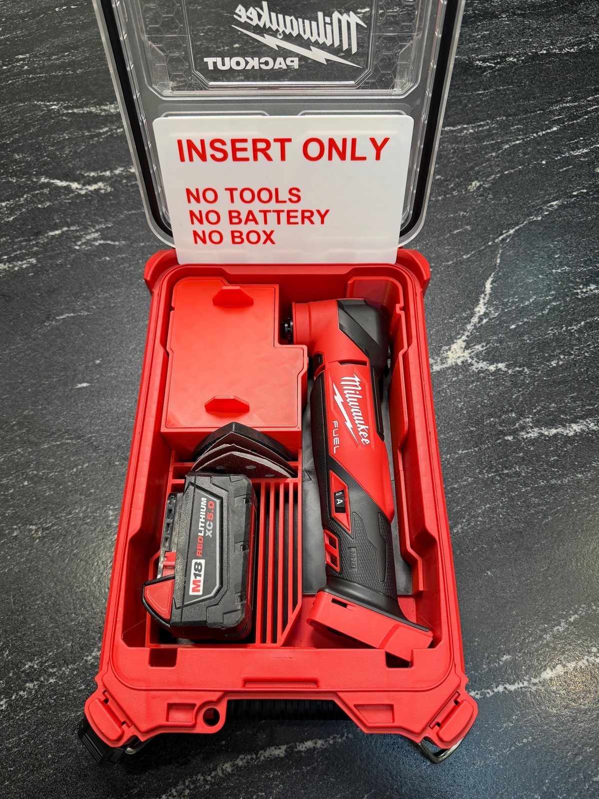 Milwaukee Compatable M18 Oscillating Multitool Packout Insert Tray