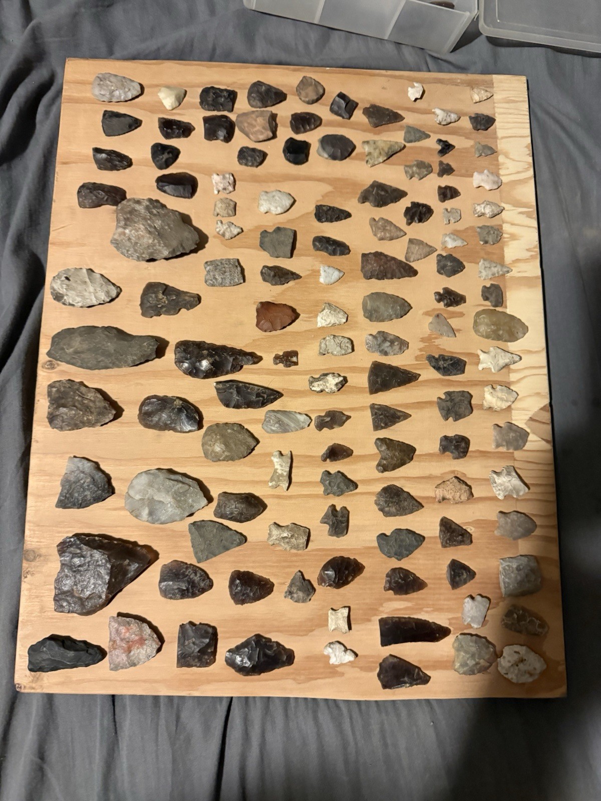 Lot of Stone Arrowheads & Points Collection w/ Display Boards and Framed Sets