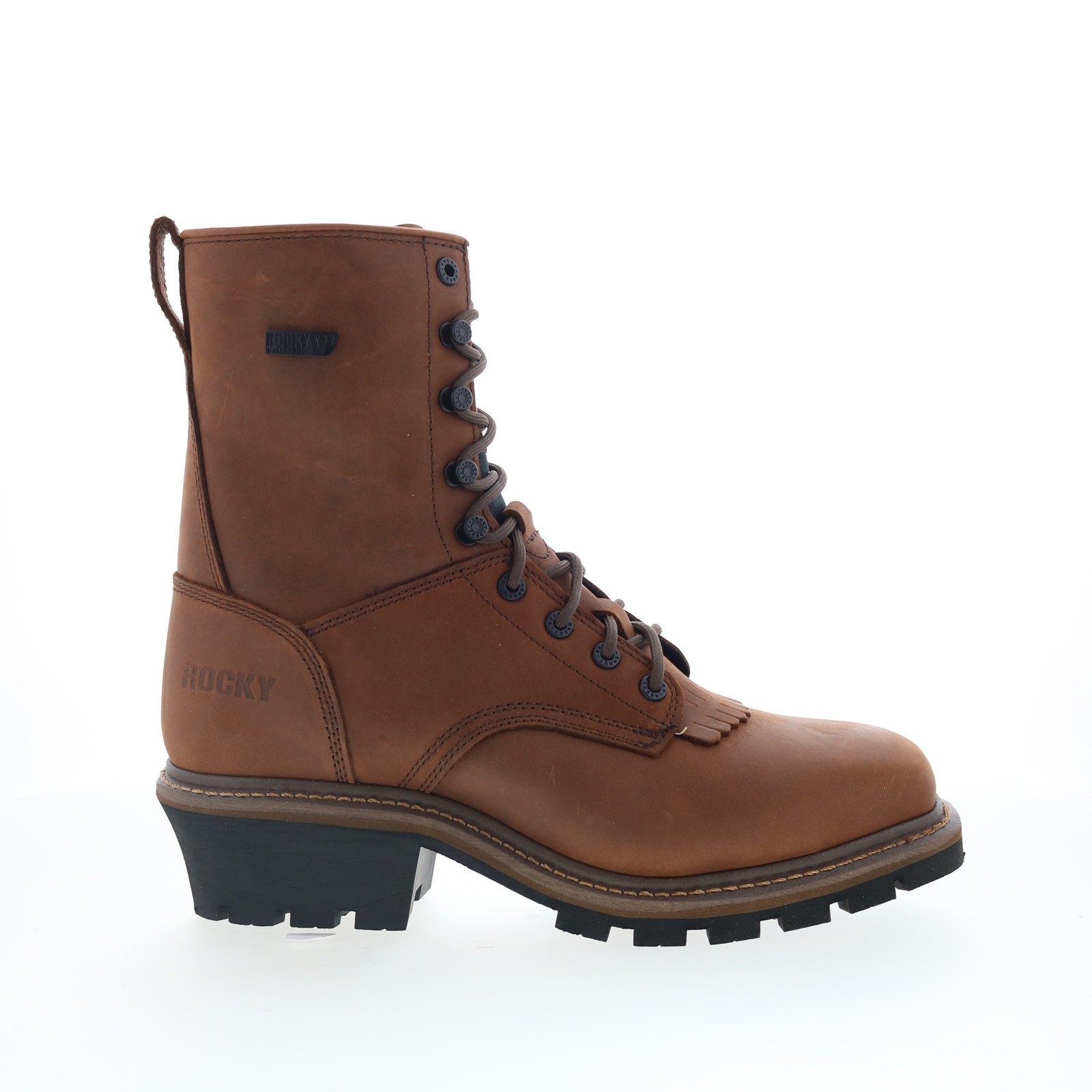 Rocky Square Toe Logger Composite Toe WP 9" Mens Brown Wide Work Boots