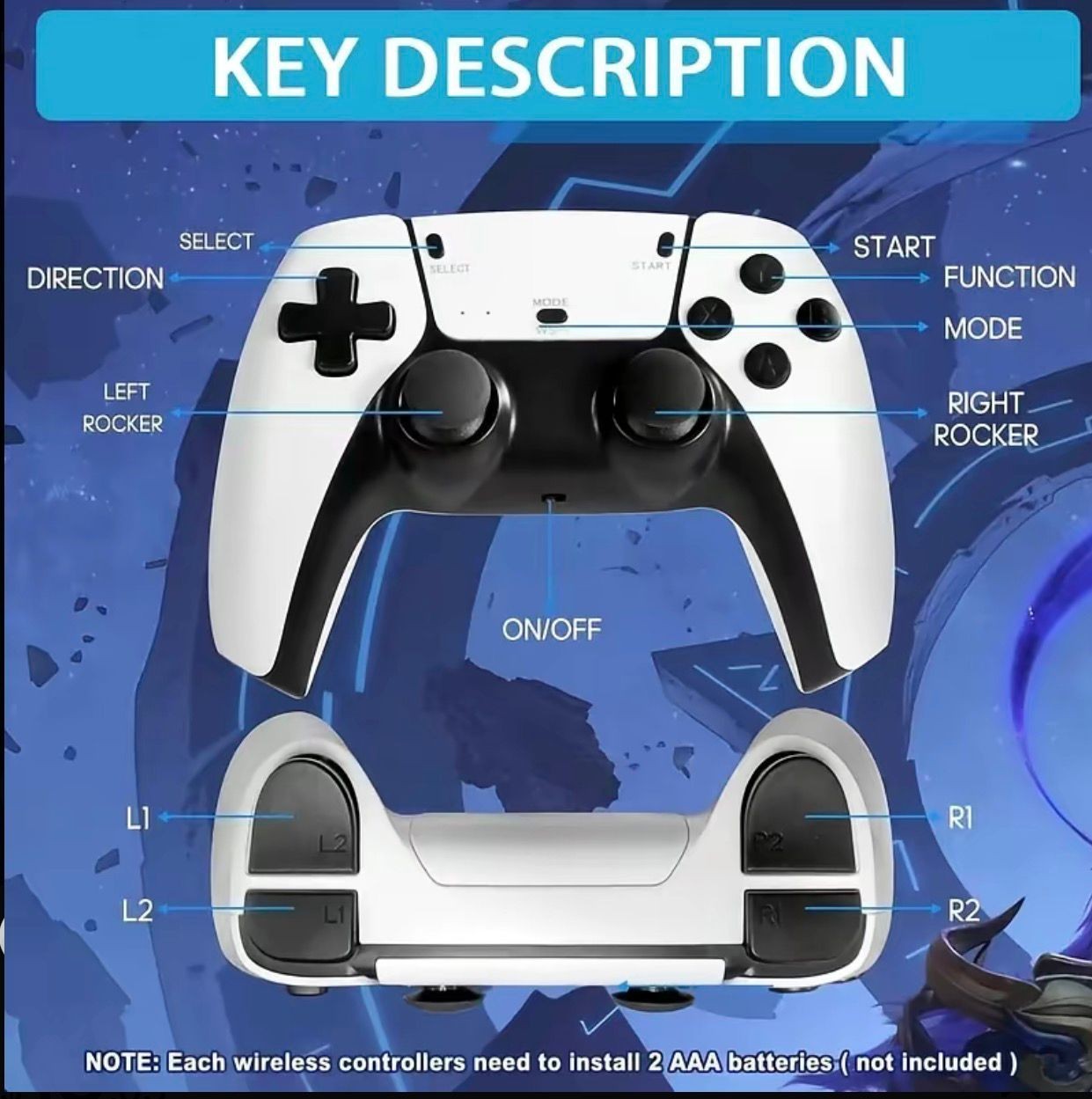 M15 Plus Wireless Controller Gamepad 2.4G