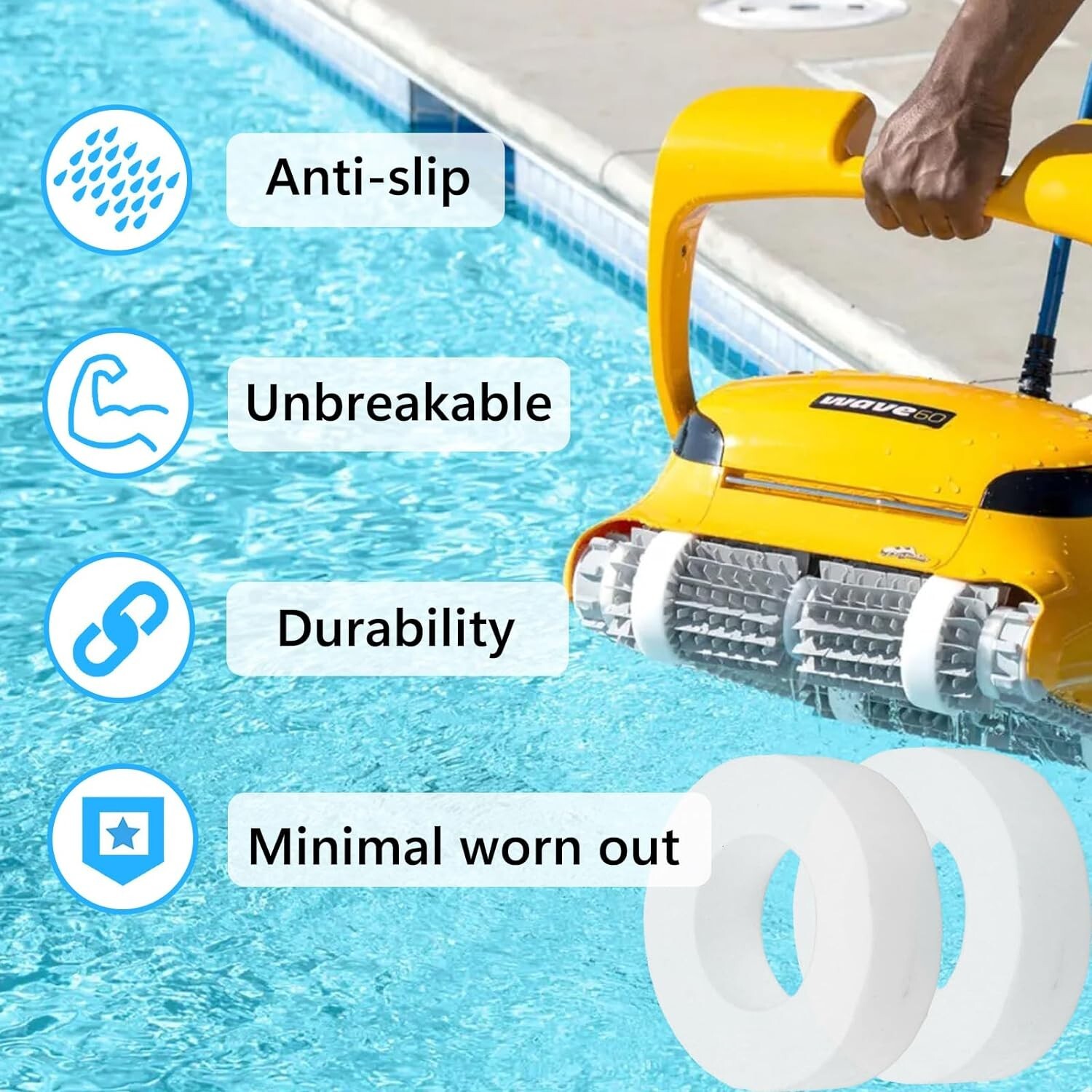 4 Pack Climbing Rings Replacement for Dolphin Maytronics Robotic Pool Cleaner