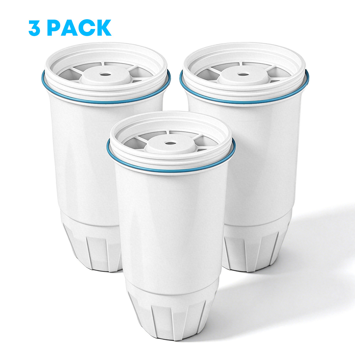 3 Pack Water Filter Replacement for Zero Pitcher and Dispenser ZR-001 ZR-004