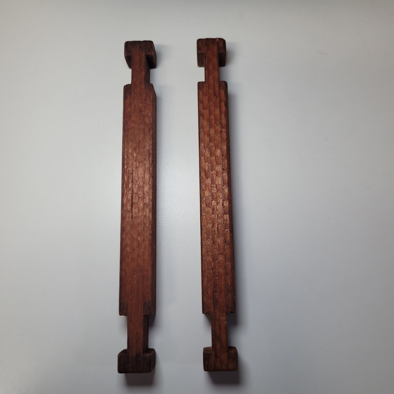Vintage Square Wooden Building Blocks 7.5 Inch Replacement Logs Set of 2