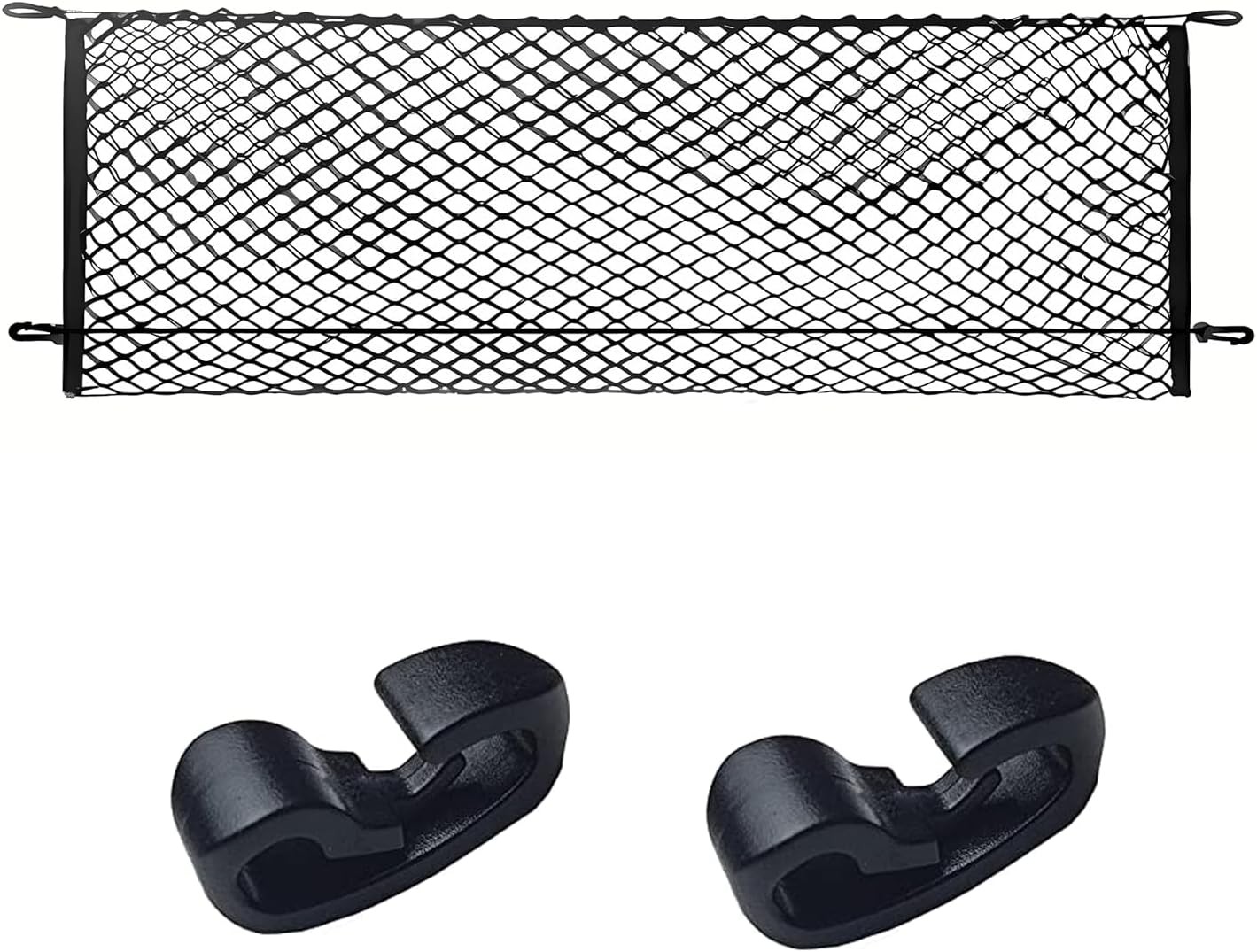 Cargo Net Compatible with 2019 to 2025 Forester, Black, Nylon/Polyester, Hook Fa