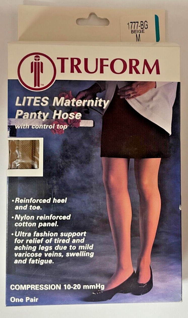 TRUFORM 1777-BG MATERNITY LITES MEDIUM PANTY HOSE