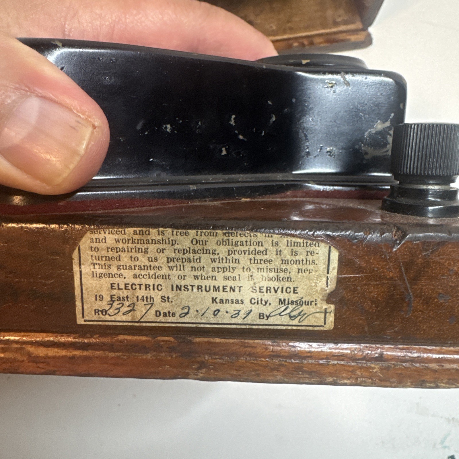 Vintage 1890s Weston Model 1 DC Voltmeter - Original Wood Case